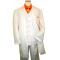 Successos Cream/Orange Pinstripes Zoot Suit with Reversible Vest